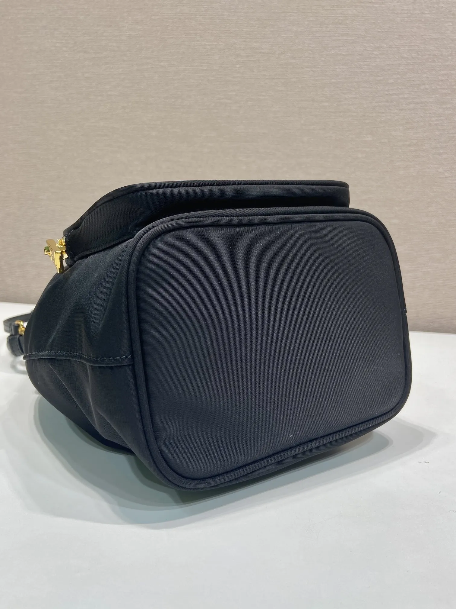 Prada Re-Nylon Leather Saffiano Bucket Bag