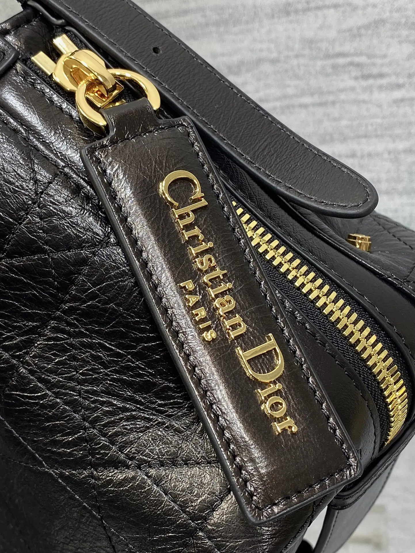 Dior 黑色月牙包 金链手提斜挎 手提包