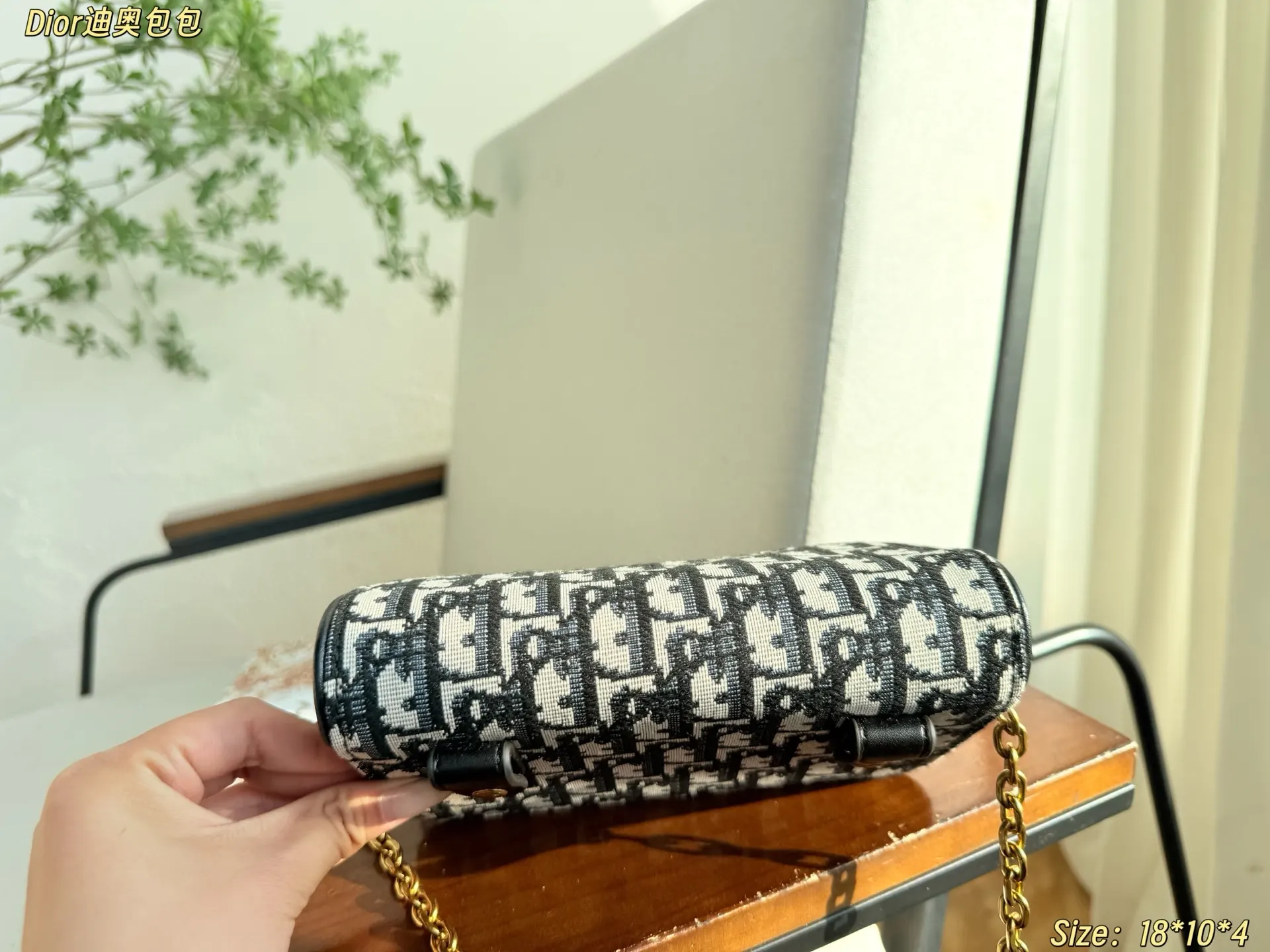 Dior 老花 帆布 链条包 精致链条款