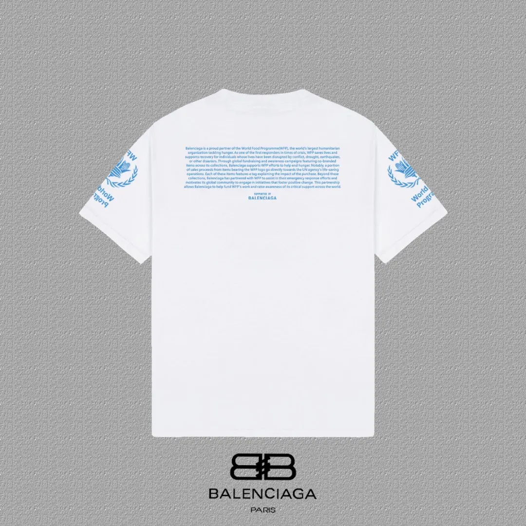 Balenciaga Paris Black Short Sleeve T-Shirt Street