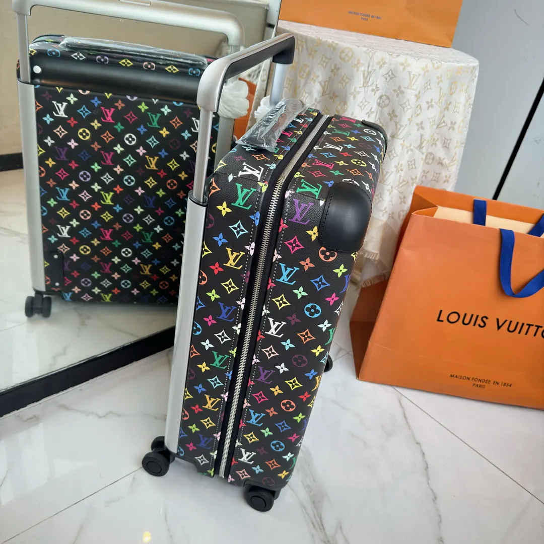 LV 老花 帆布 ｜ 版 登机行李箱 四轮 旅行拉杆款 輕便出行款