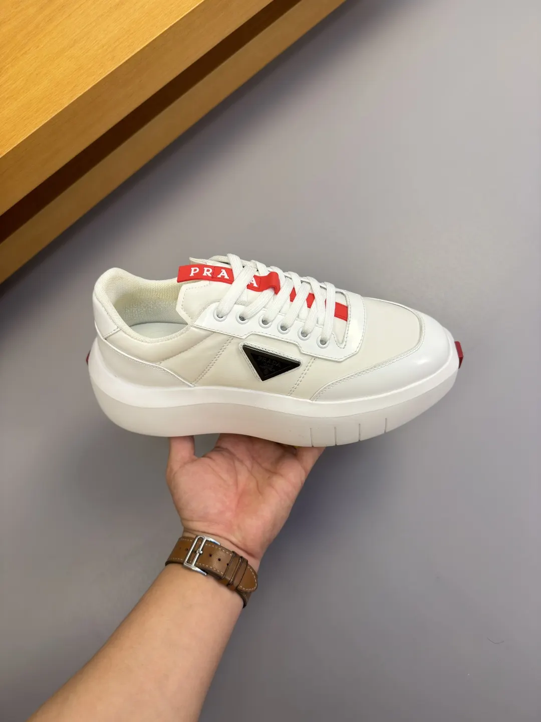 Prada Sneakers Canvas Leather