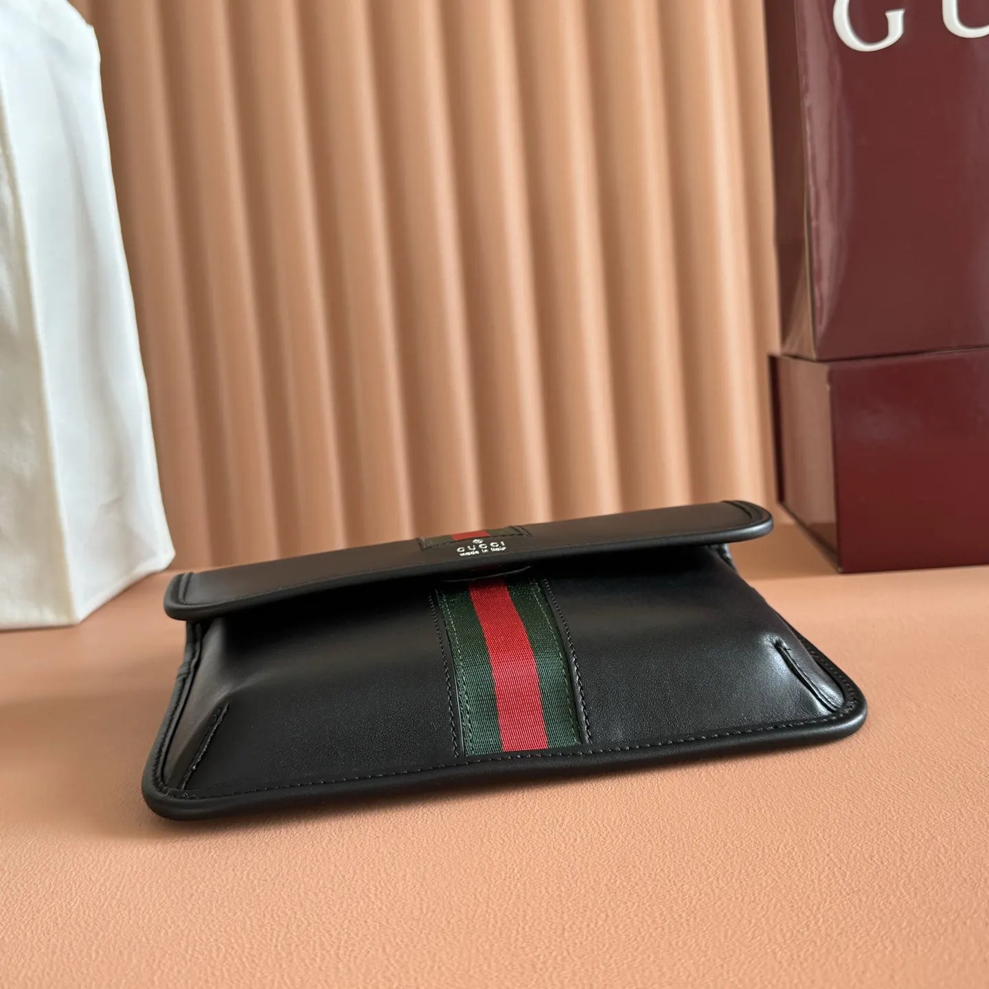 Gucci 黑色 銀色 帆布 腰包 休閒腰包款