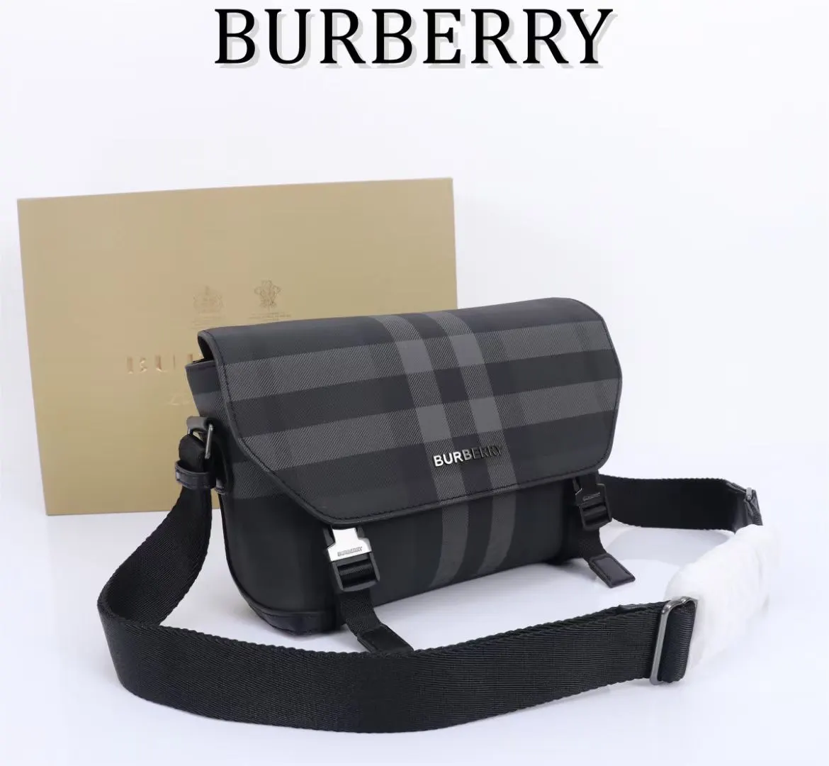 Burberry 灰色 皮革 收納包 旅行收納款