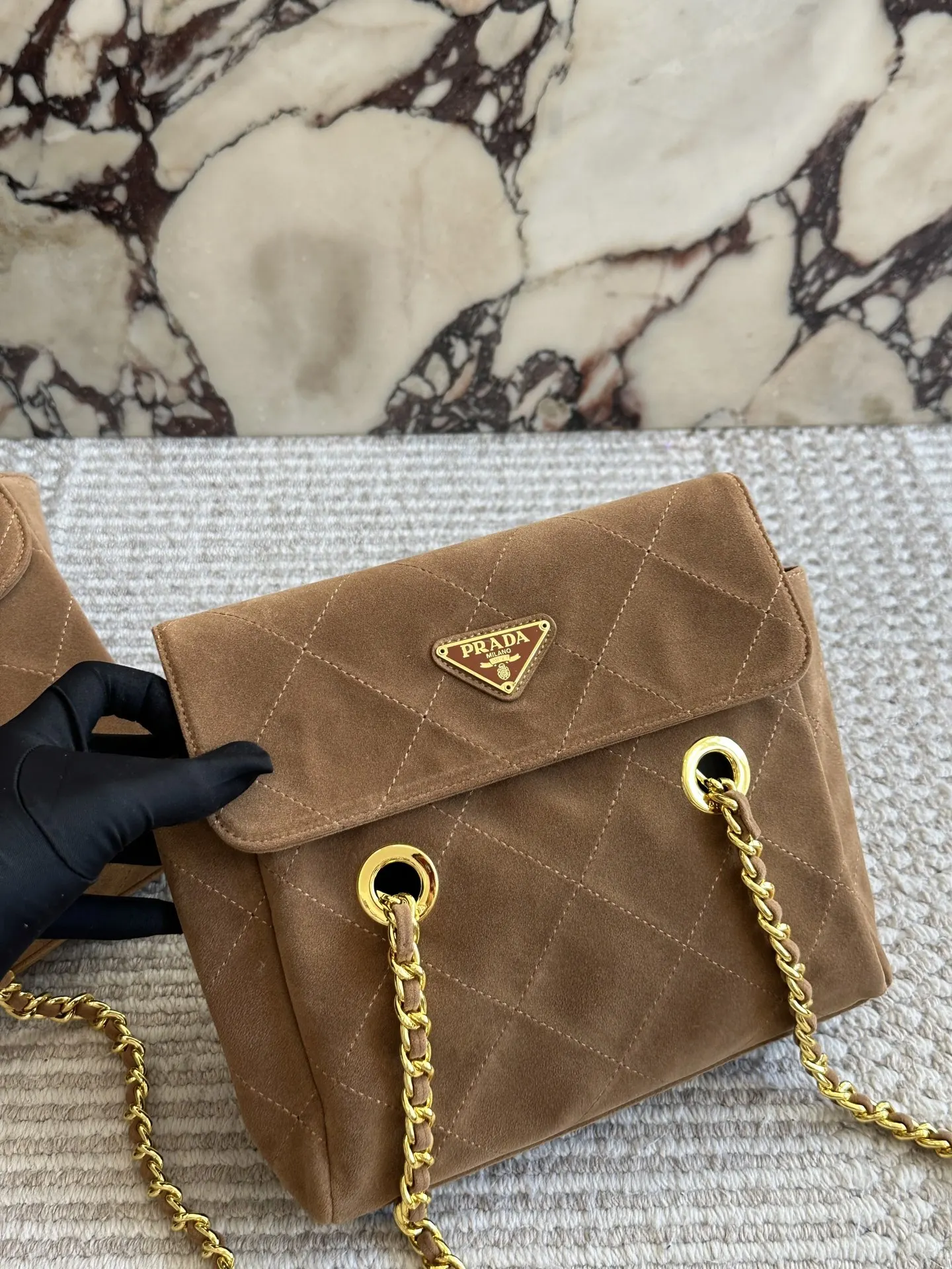 Prada Brown Chain Bag Classic