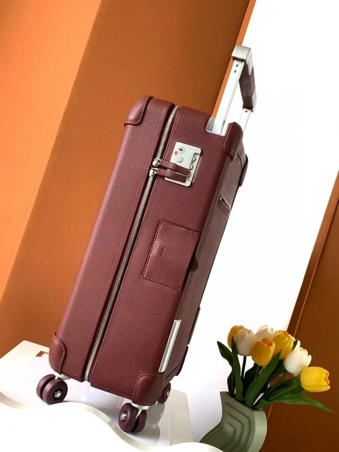 Suitcase Travel Lightweight Leather