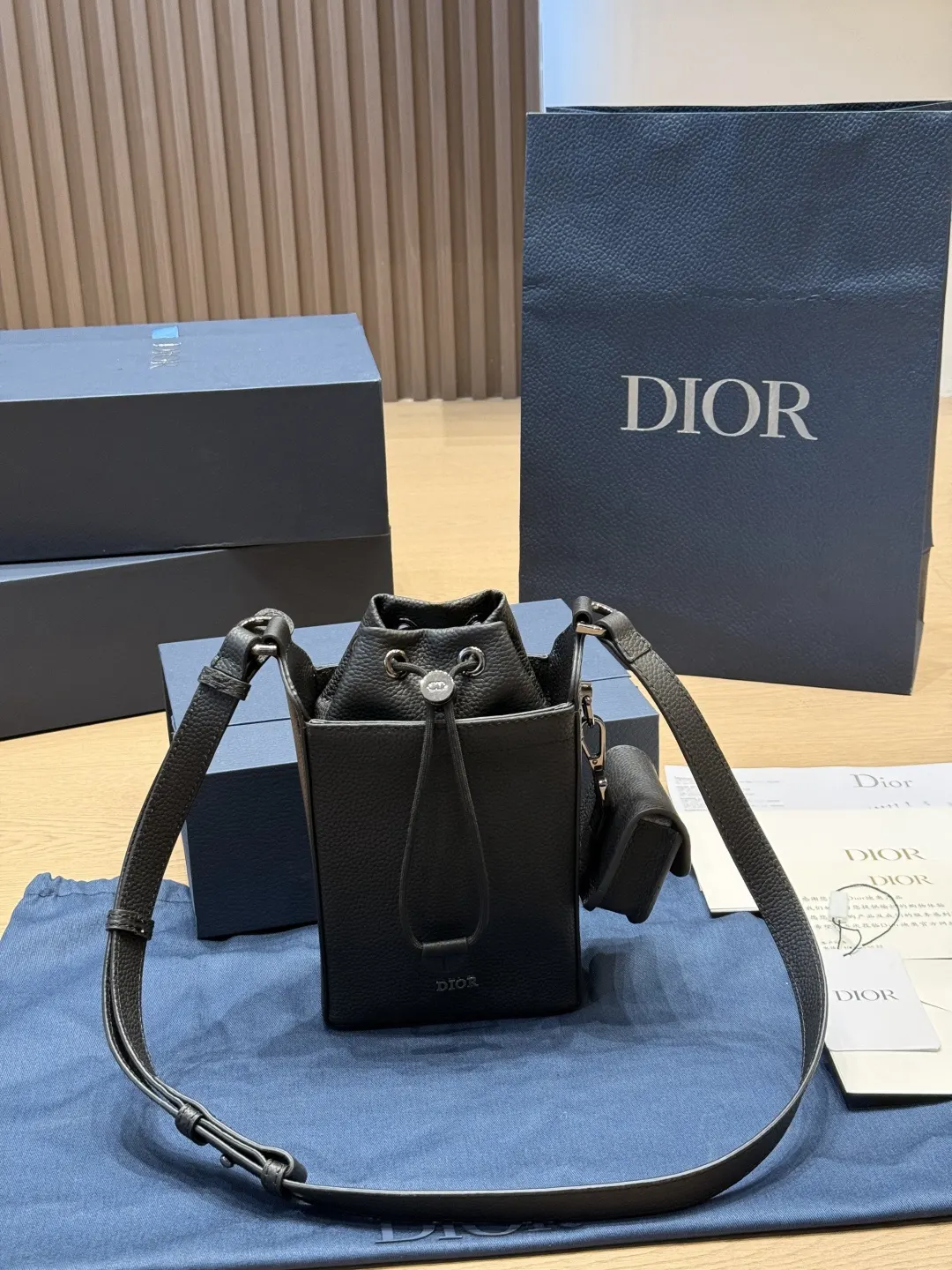 Dior Oblique 老花牛皮水桶包 手提斜挎