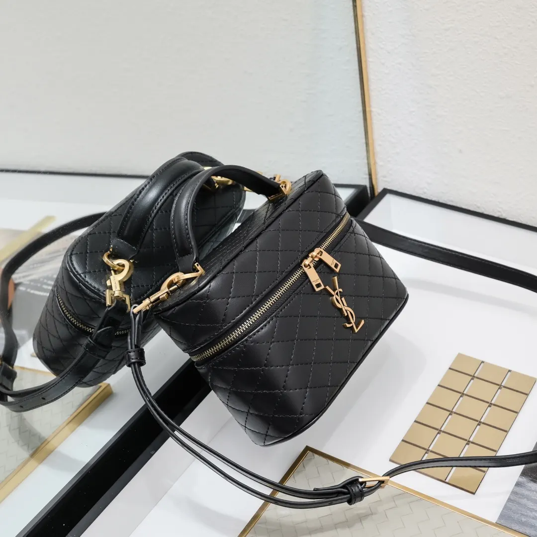 YSL 黑色 羊皮 黑色 金扣羊皮Y家 斜背包 輕便斜挎款