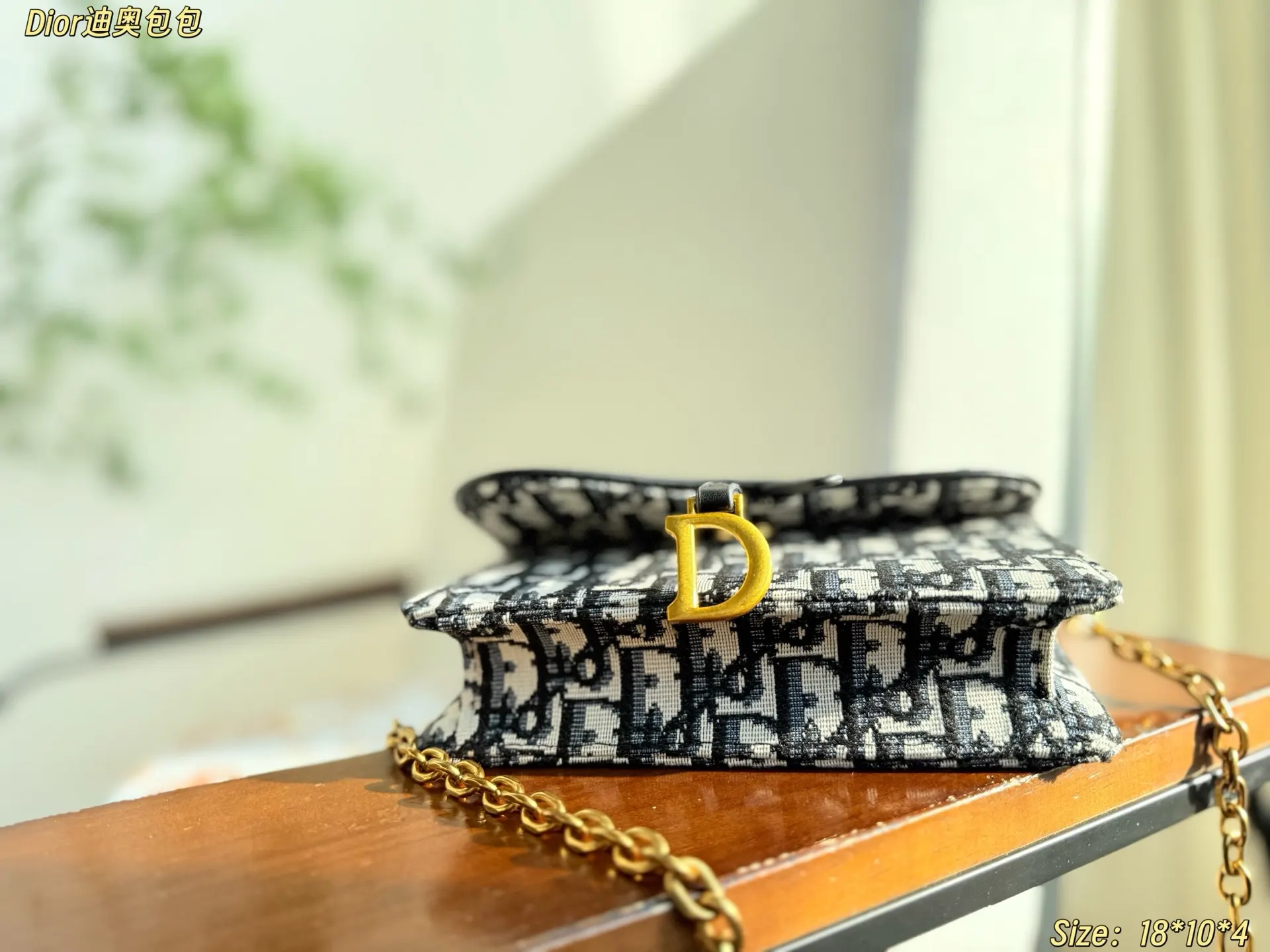 Dior 老花 帆布 链条包 精致链条款