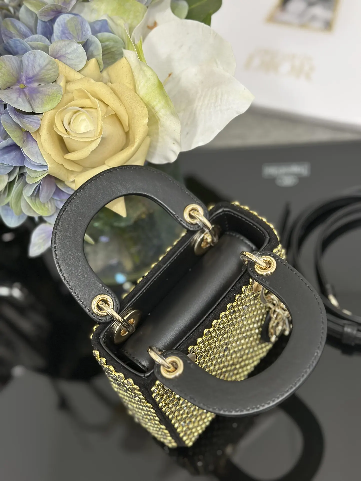 Dior Black Gold Chain Bag