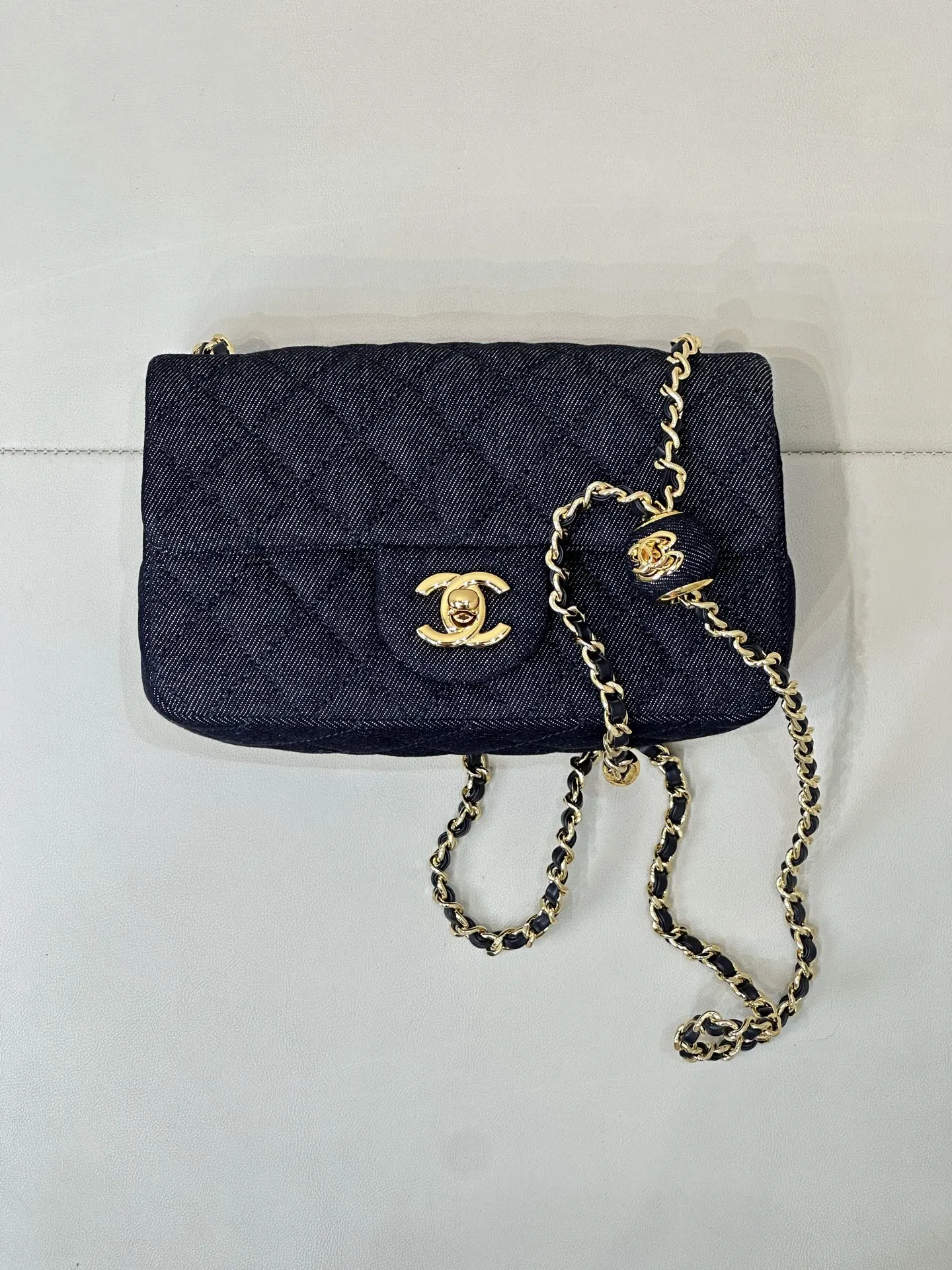 CHANEL 牛仔 丹宁 鏈條包 精致鏈條款