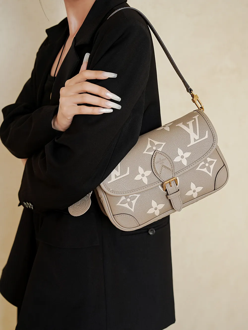 Gray Top Handle Bag Commuter