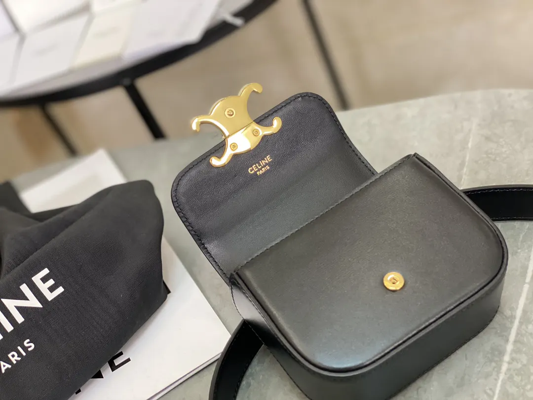 Celine 全皮黑 腰包 休闲腰包款