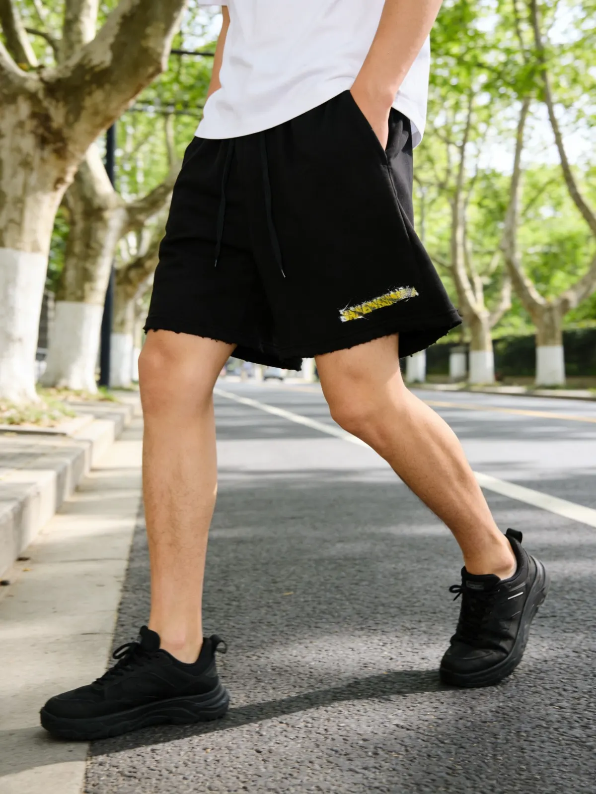 Balenciaga Black Cotton Logo Short Sleeve T-Shirt Loose