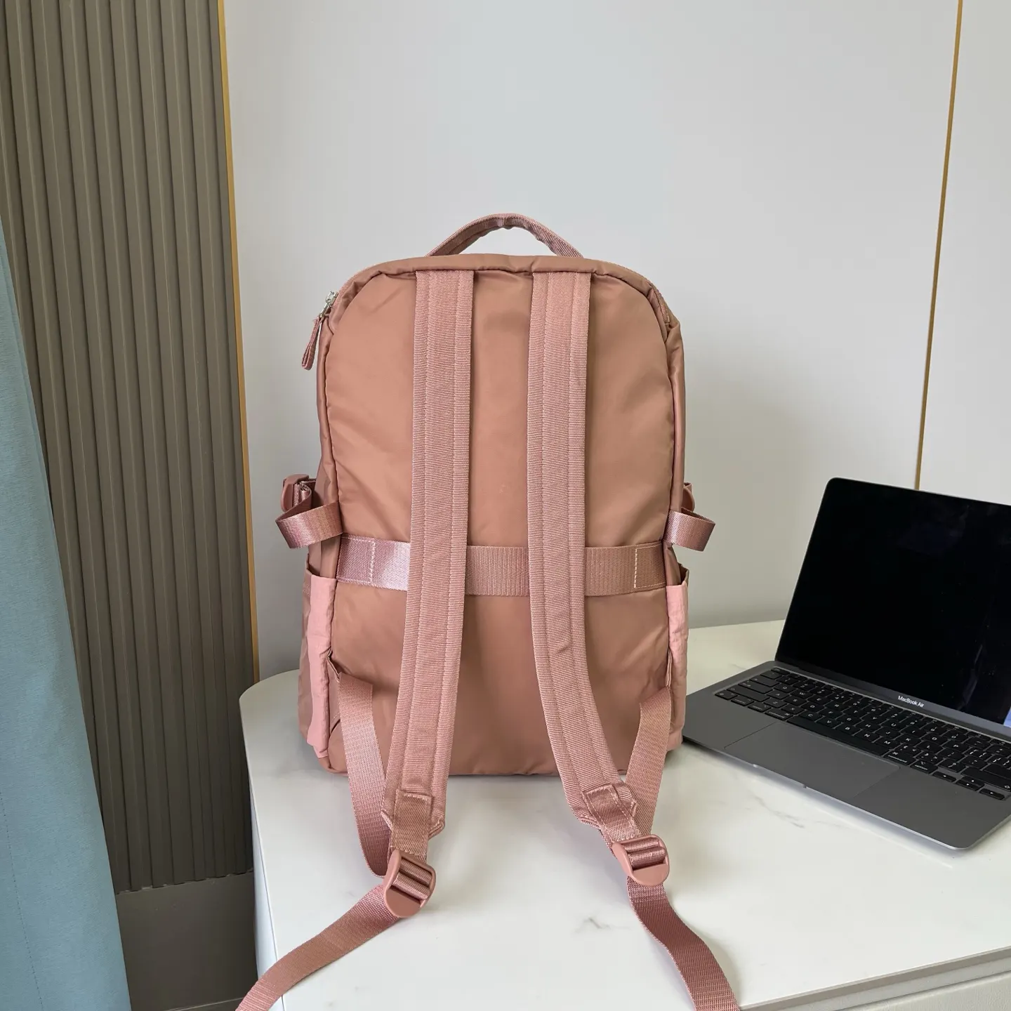 粉色 粉色款lulu 雙肩包 实用雙肩款