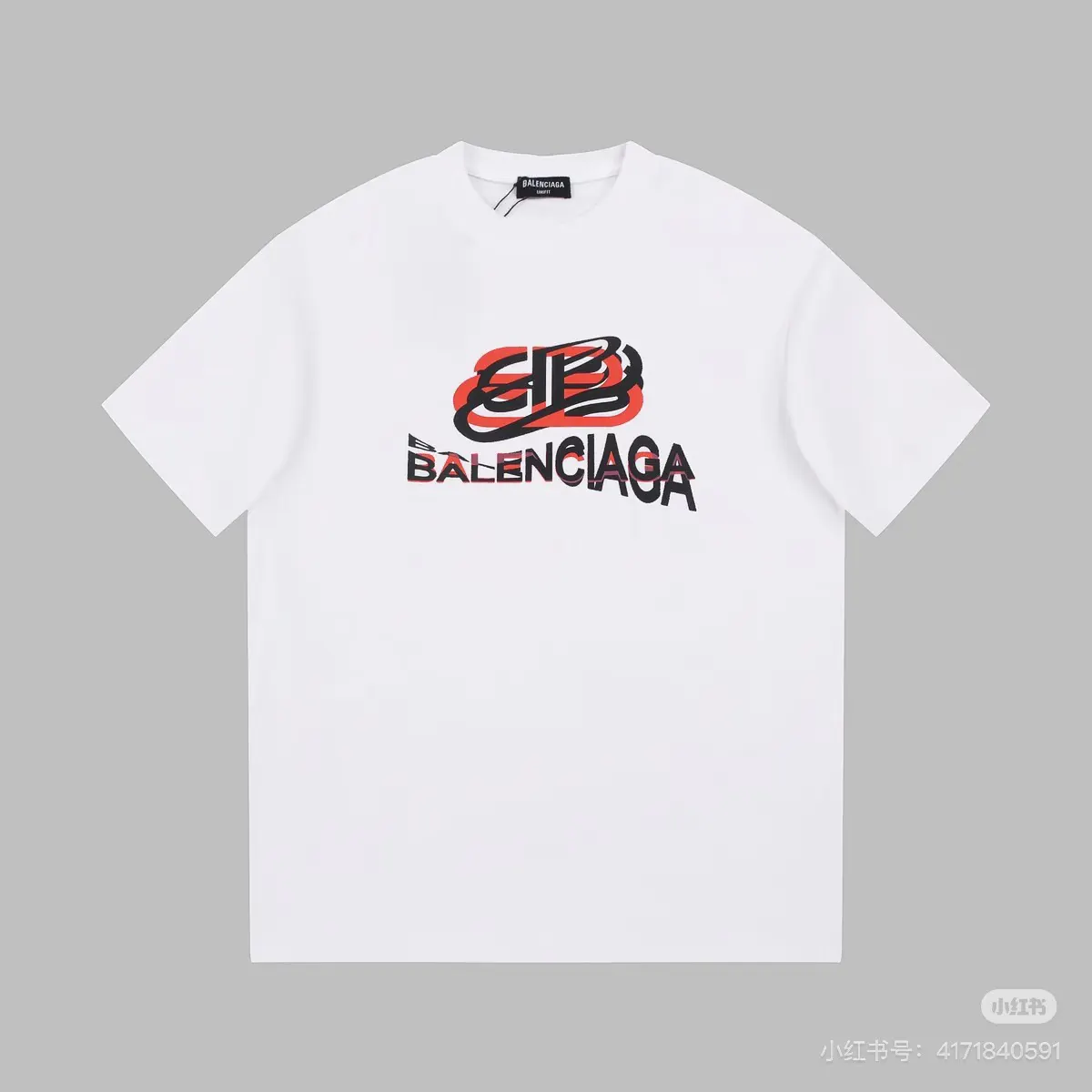 Balenciaga Bb Layered Logo Graphic Crew Neck T-Shirt In Black