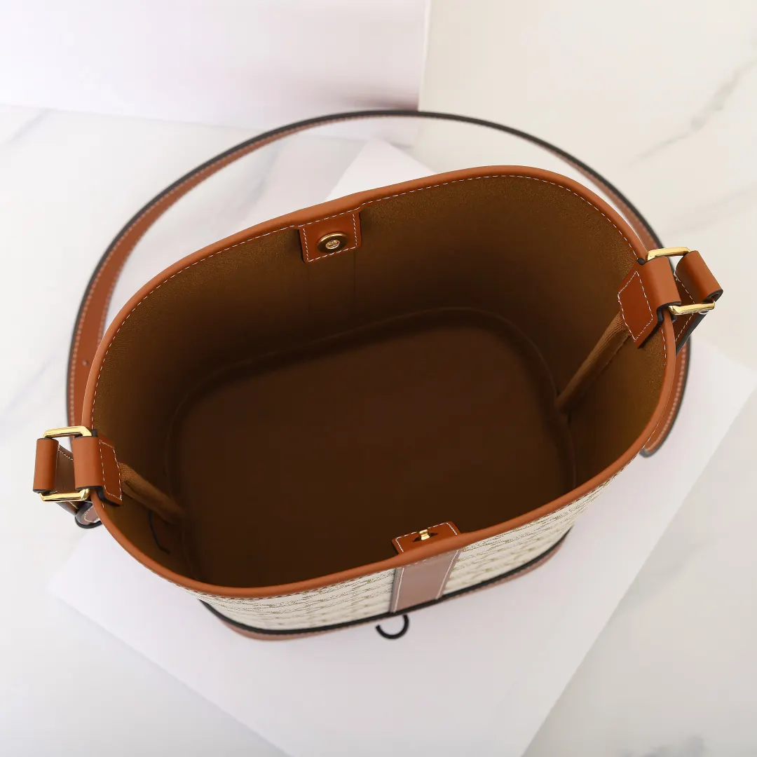 Monogram Bucket Bag Casual Leather