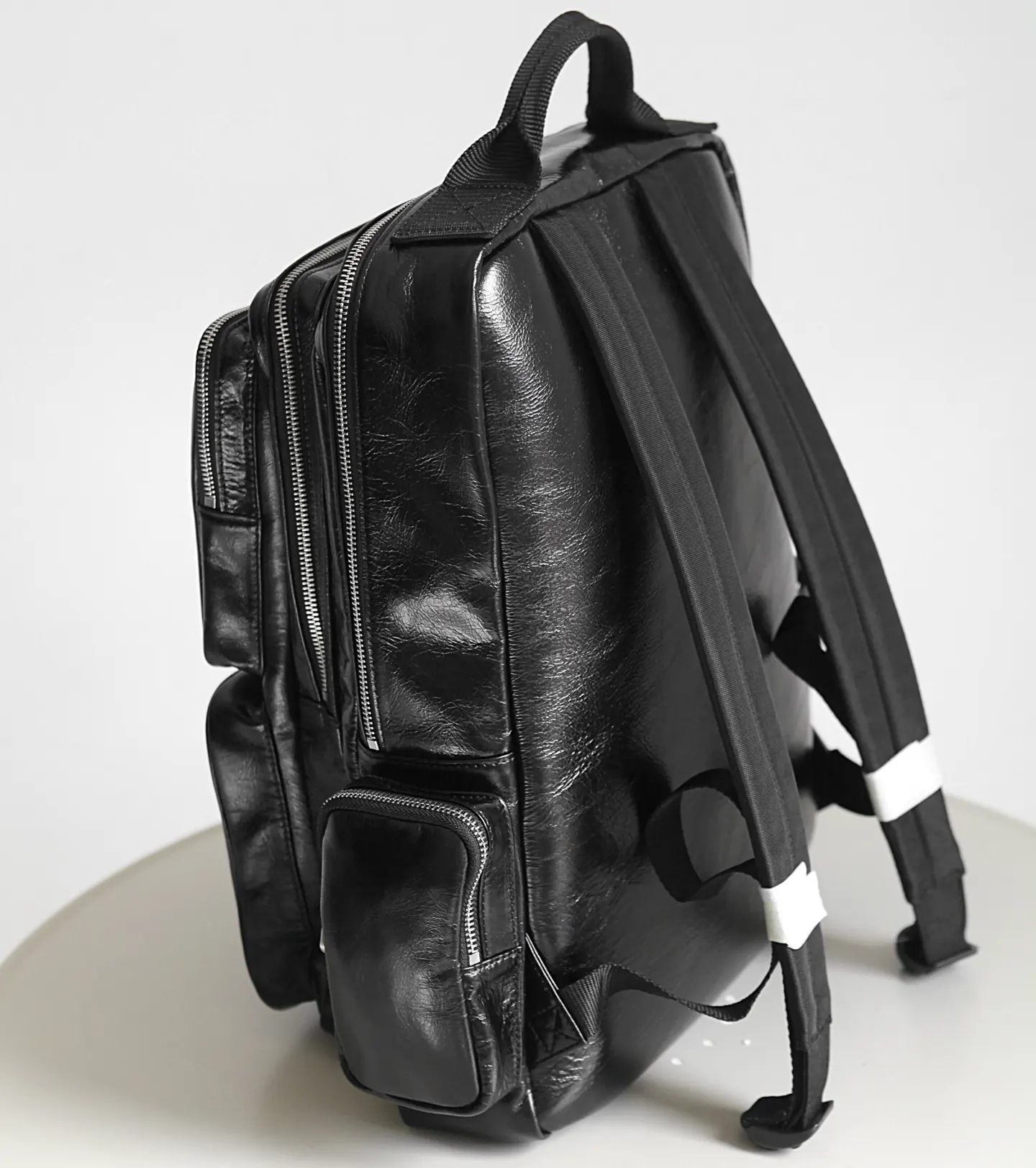 Balenciaga 银色 皮革 双肩包