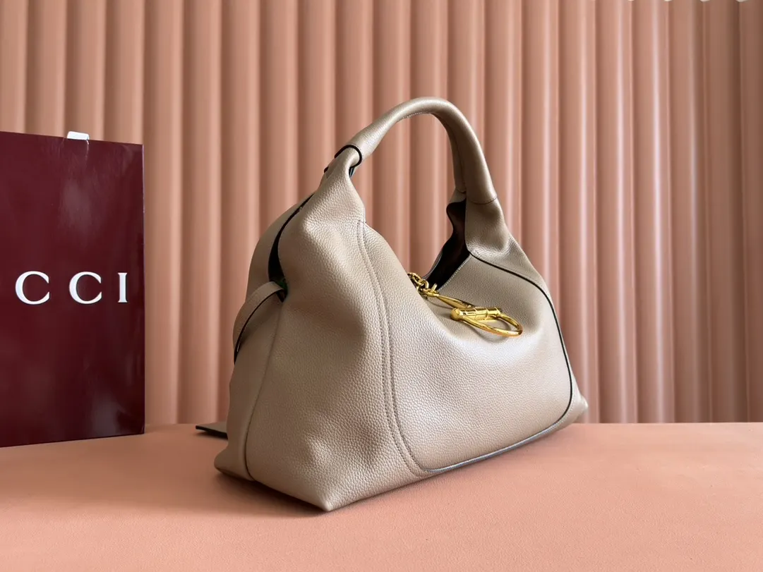 Gucci 棕色 金色 牛皮 手拿包 精致手拿款