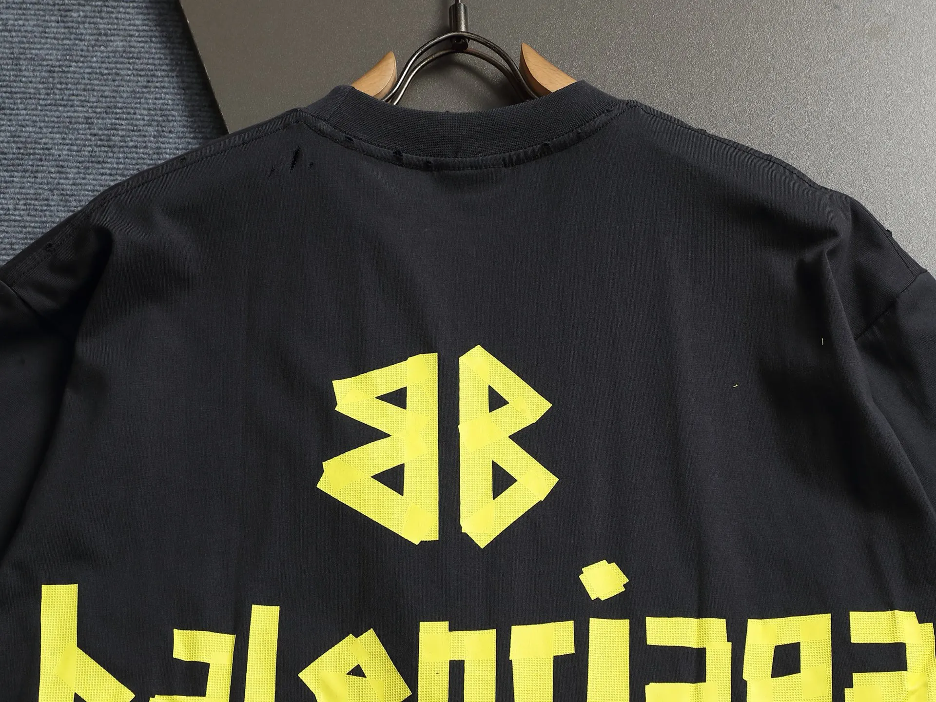 Balenciaga Black Logo Short Sleeve T-Shirt Street