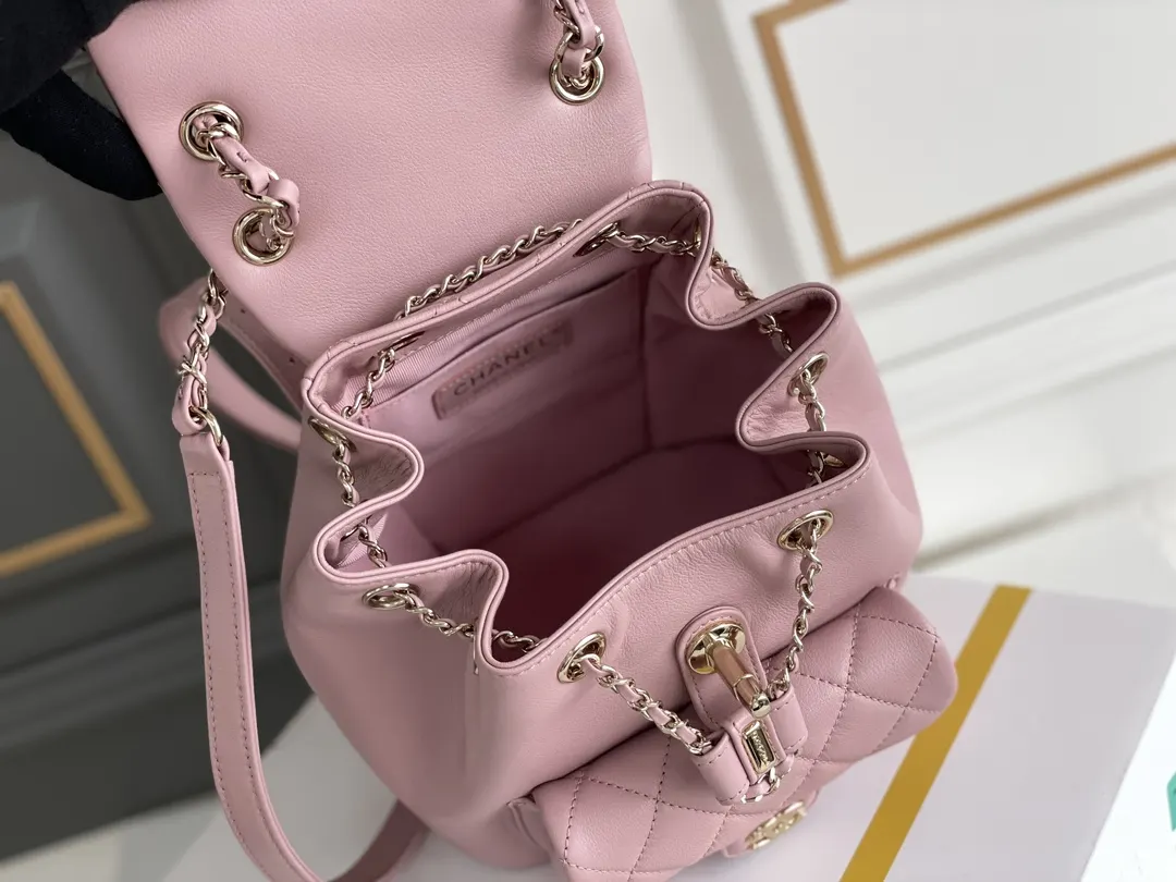 Pink Backpack Leather