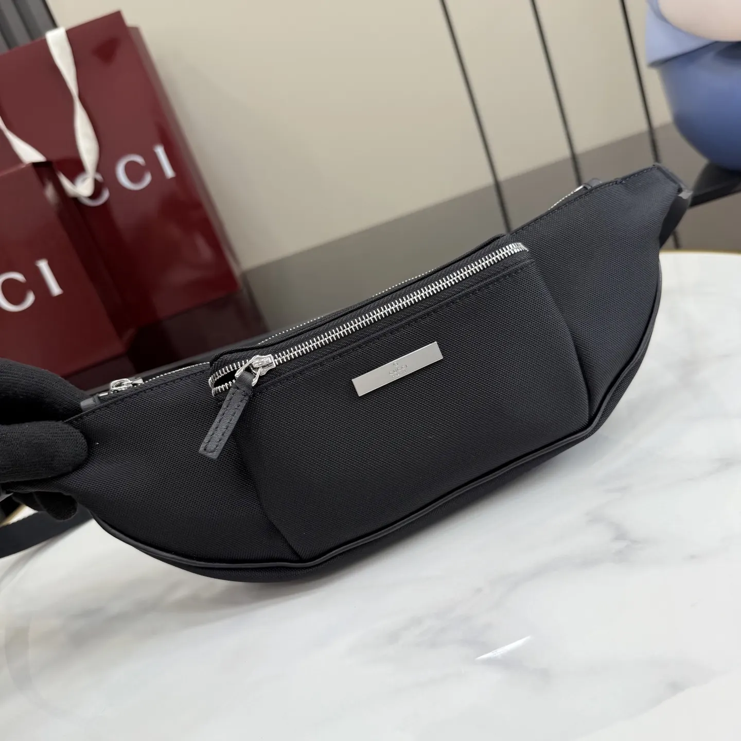 Gucci Black Belt Bag Casual Canvas