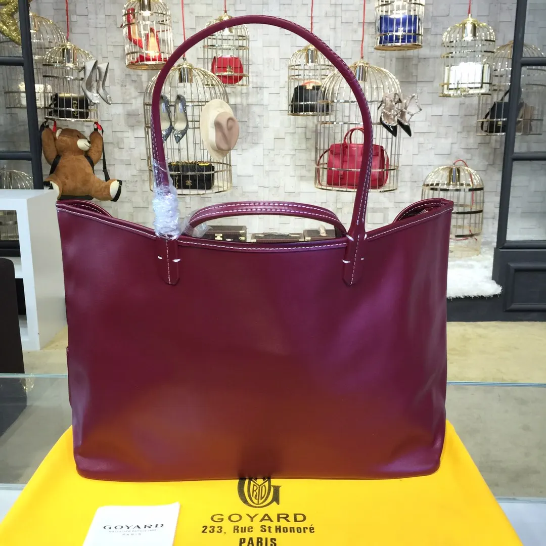 Goyard 戈雅 双面可用 充满法式优雅 订制Y字母涂鸦料 皮轻 托特包 大容量托特款