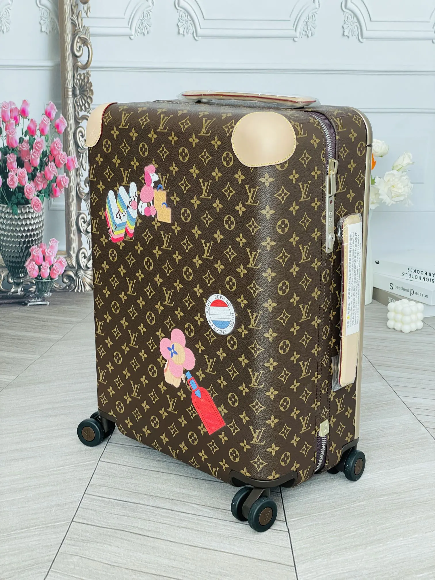LV 老花 帆布 行李箱 旅行拉杆款 輕便出行款