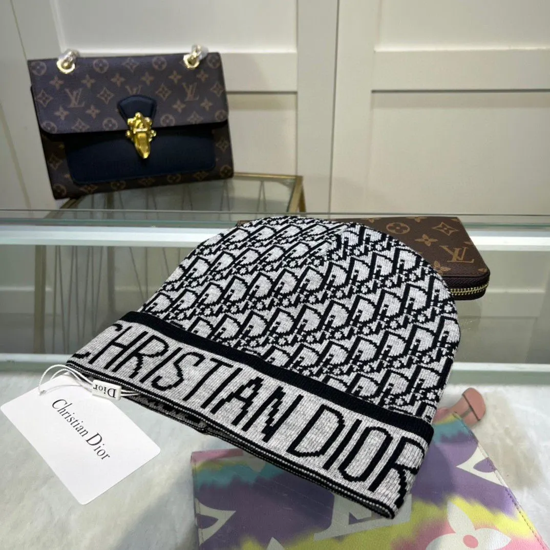 Dior Oblique Jacquard Knit Hat Image 3 Dior Oblique Jacquard Knit Hat Image 3