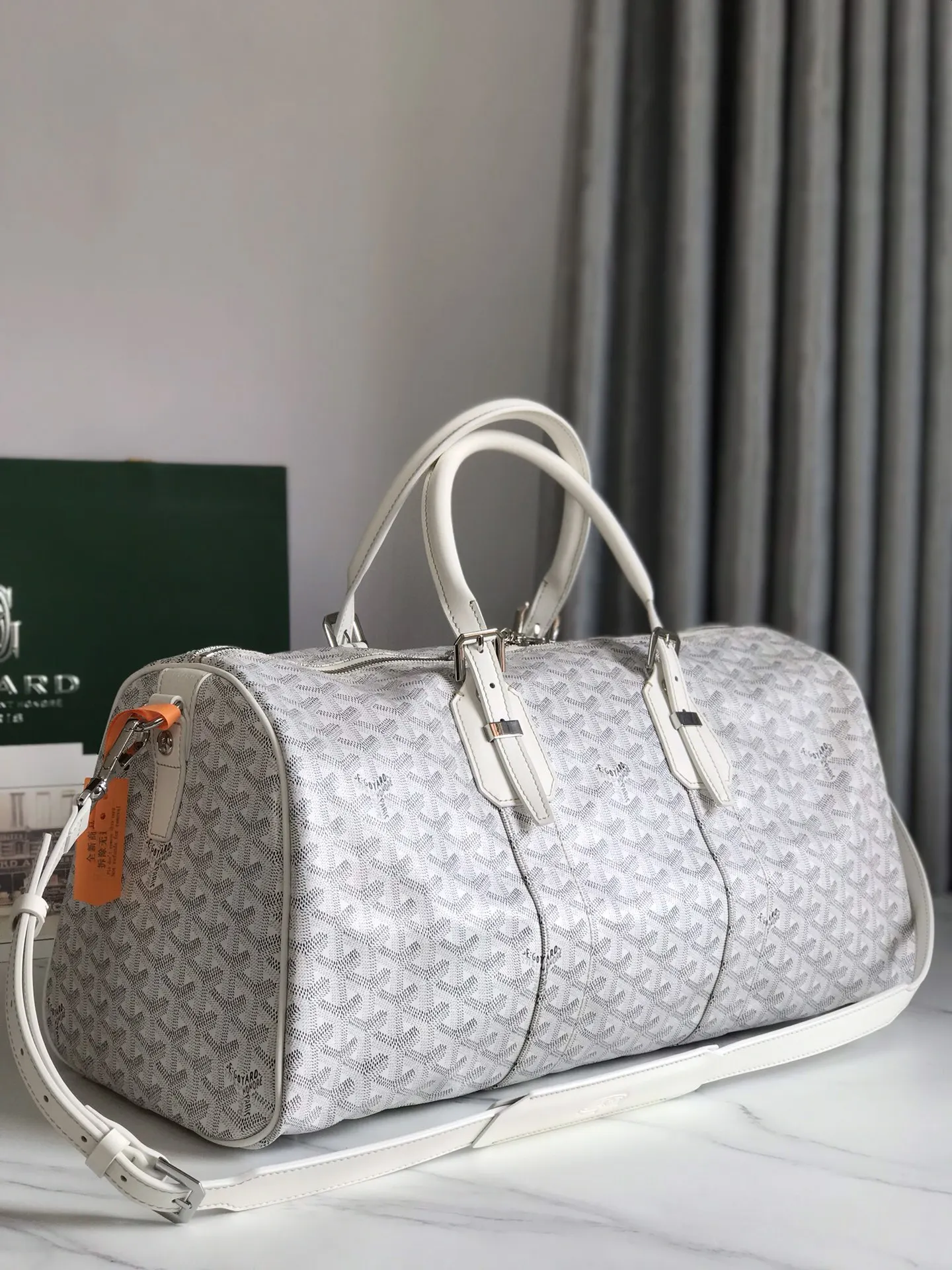 Goyard 深藍 酒紅 小牛皮 旅行袋 大容量旅行款