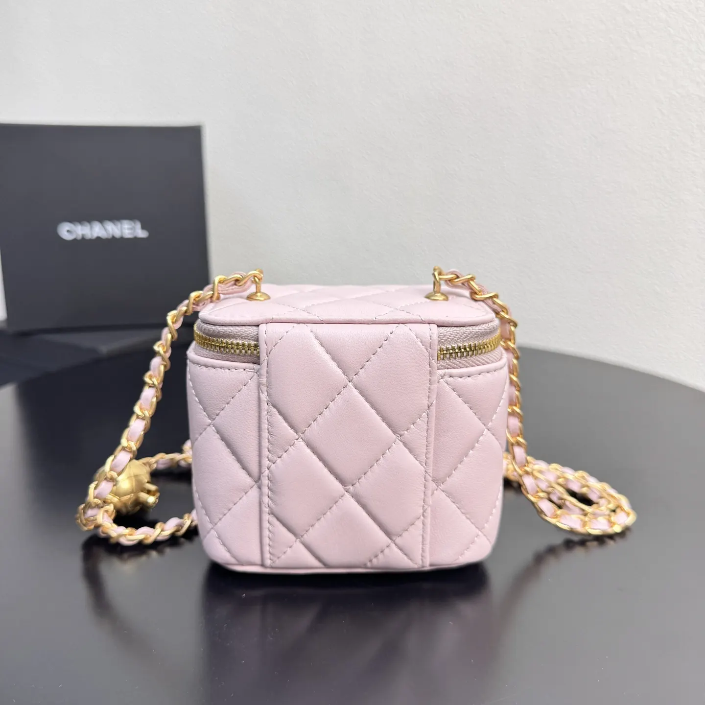 CHANEL 红色 羊皮 链条包 精致链条款