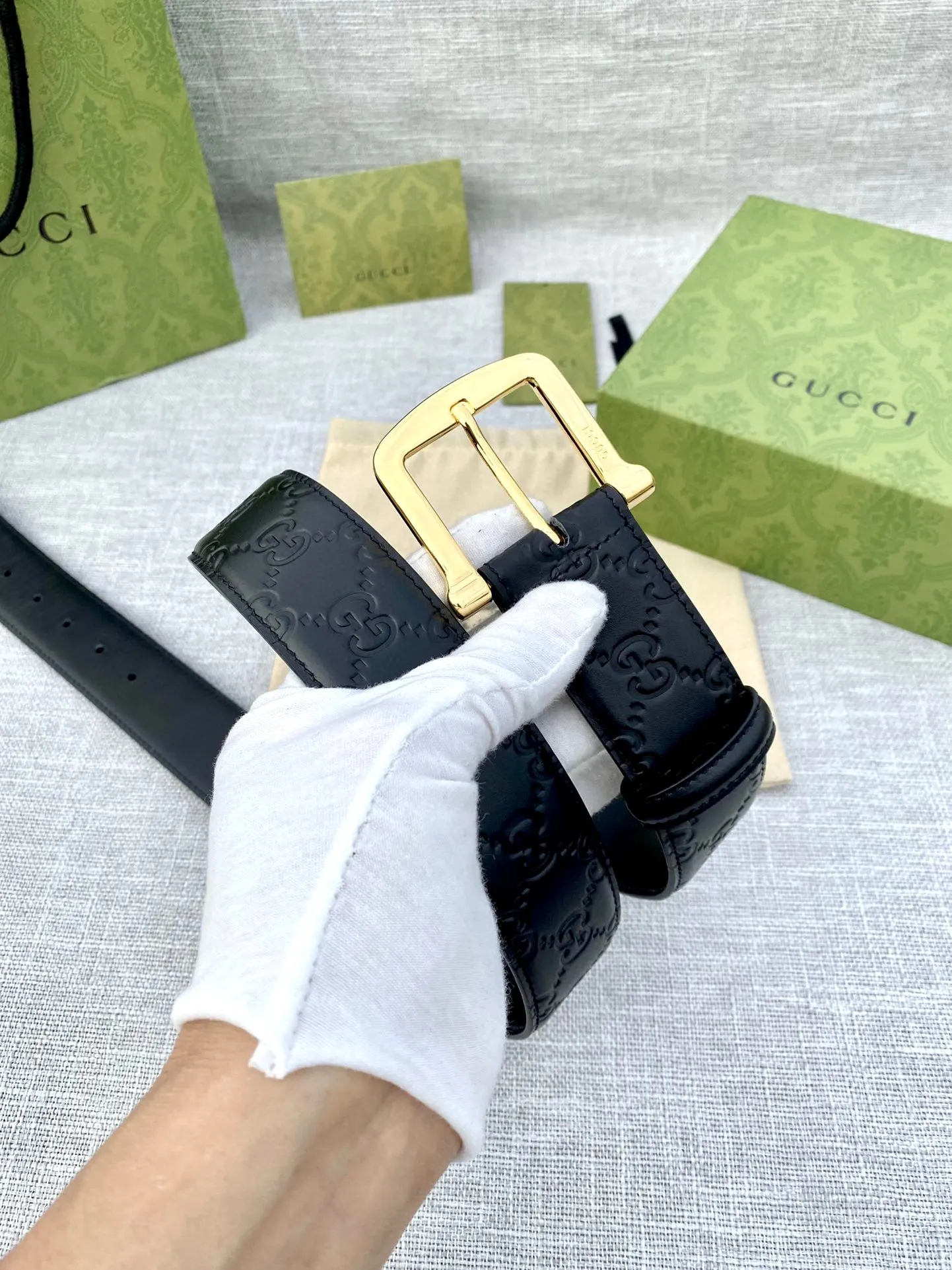 Gucci Double G Buckle Cowhide Belt Image 2 Gucci Double G Buckle Cowhide Belt Image 2