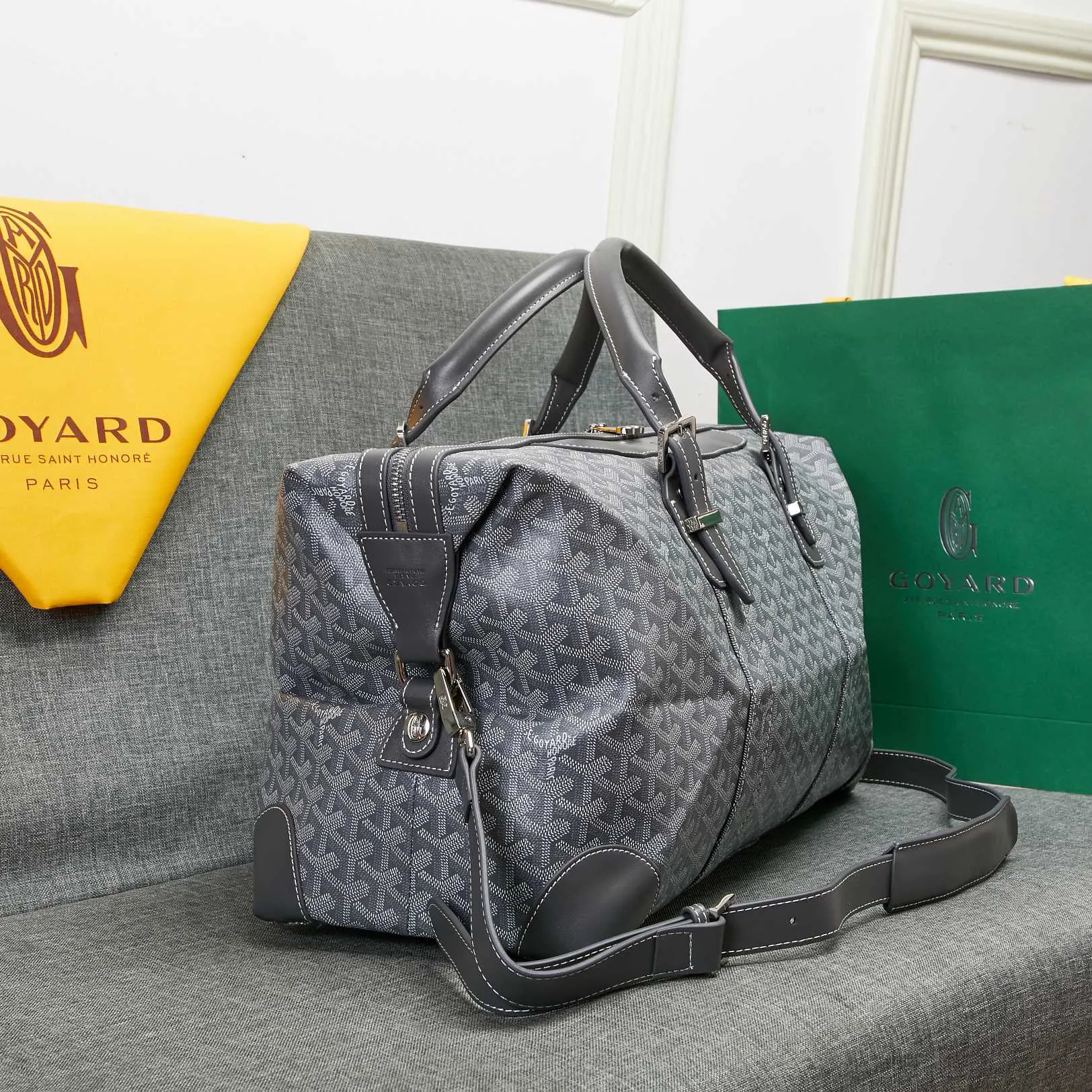 Goyard 吴亦凡同款包男女同款口袋GY戈雅旅行包手提单肩短 大容量旅行款