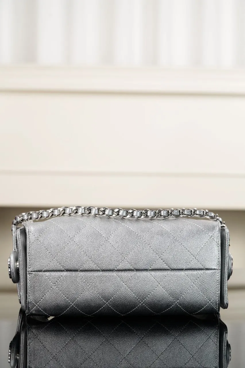 Silver Hobo Shoulder Bag Vintage