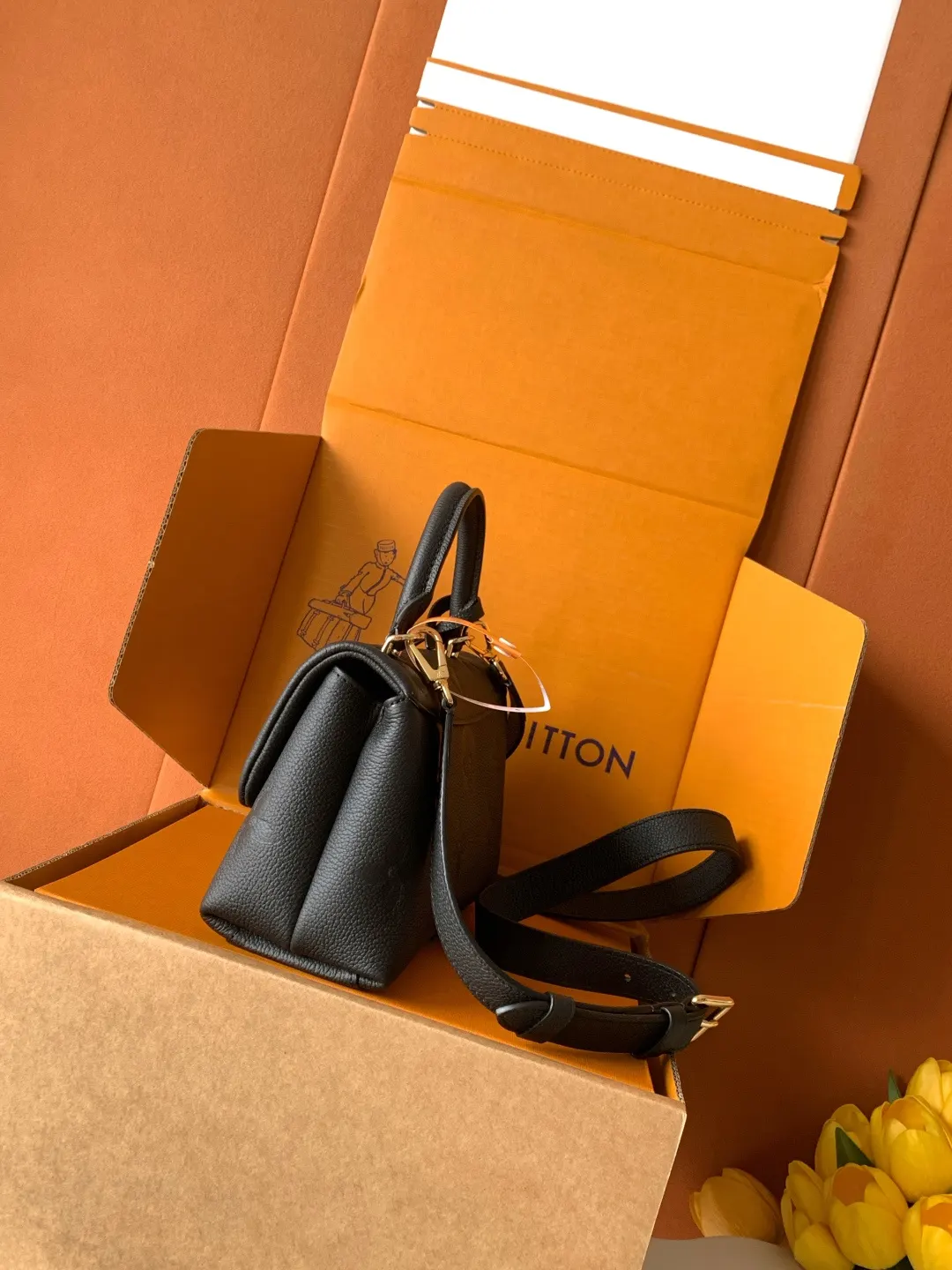 Louis Vuitton Black Top Handle Bag Commuter | ORBUYBAG