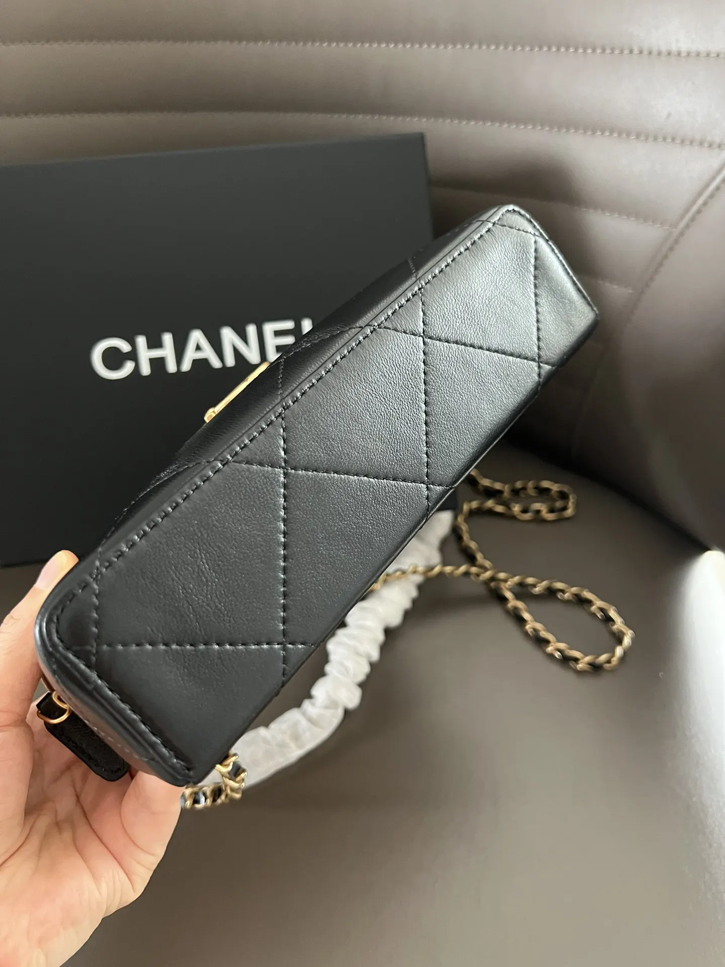 Black Gold Top Handle Bag Classic