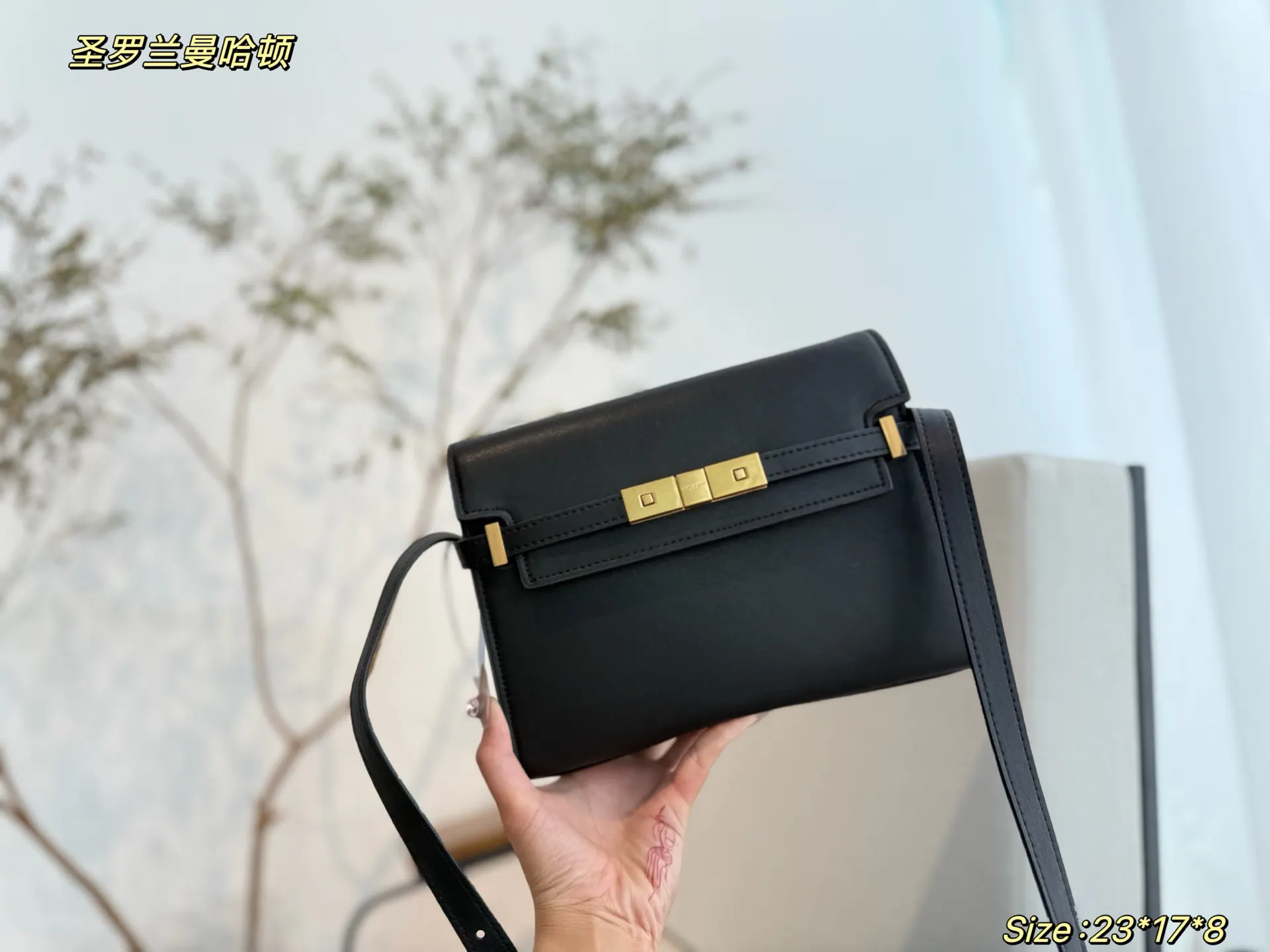 YSL Manhattan 牛皮 腋下包 復古腋下背款