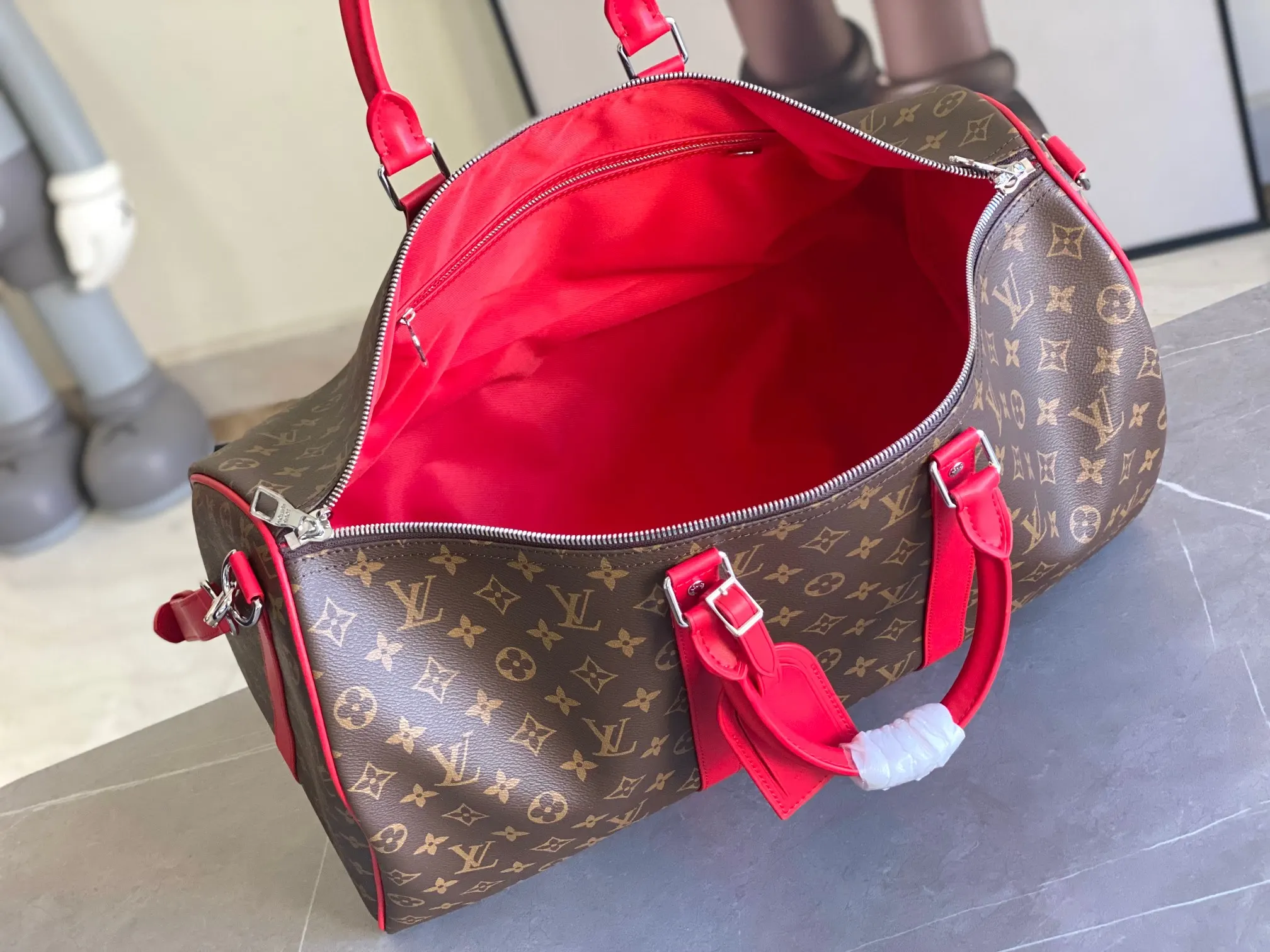 Keepall 金色 牛皮 旅行包 大容量旅行款