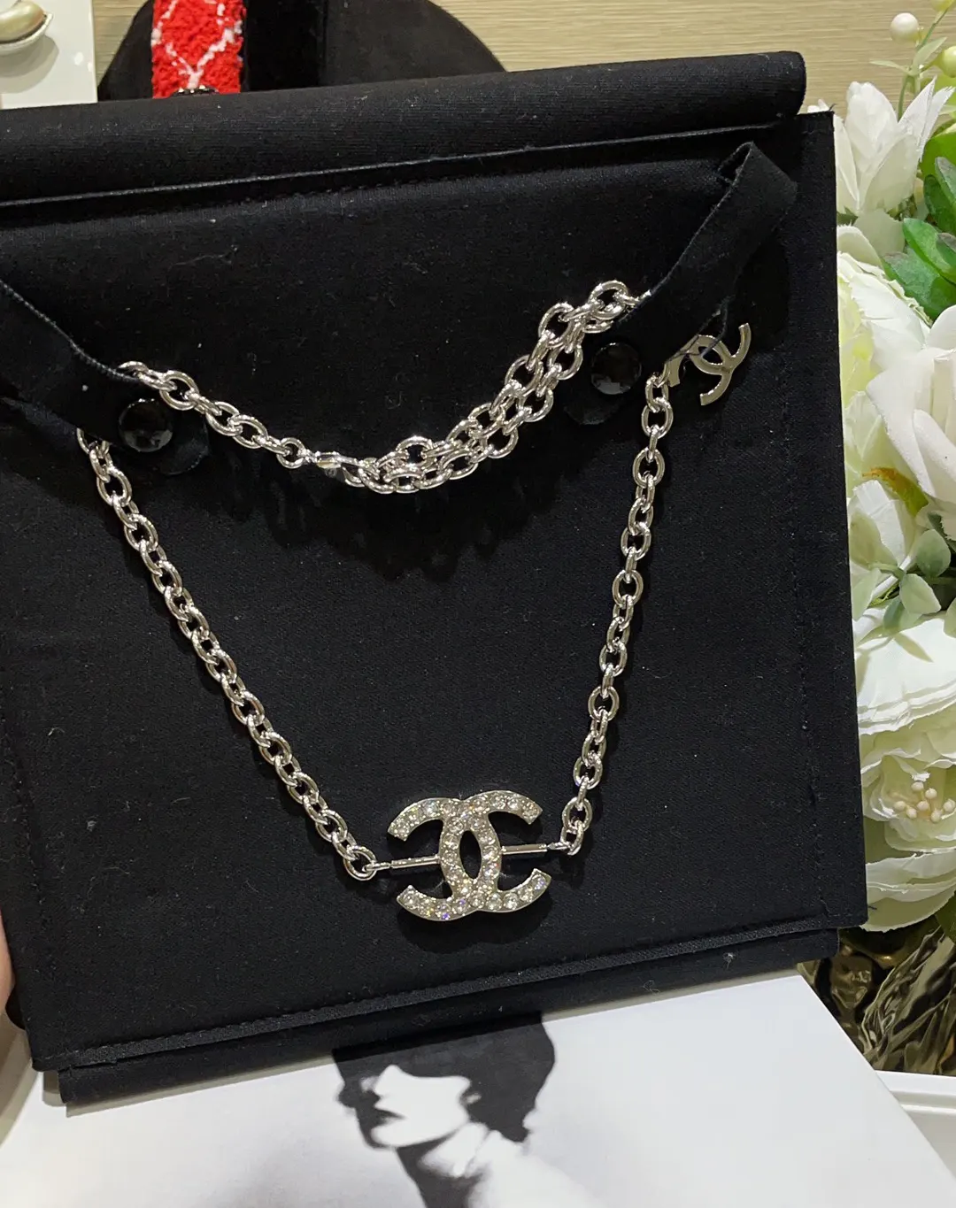 Chanel 银色 项链