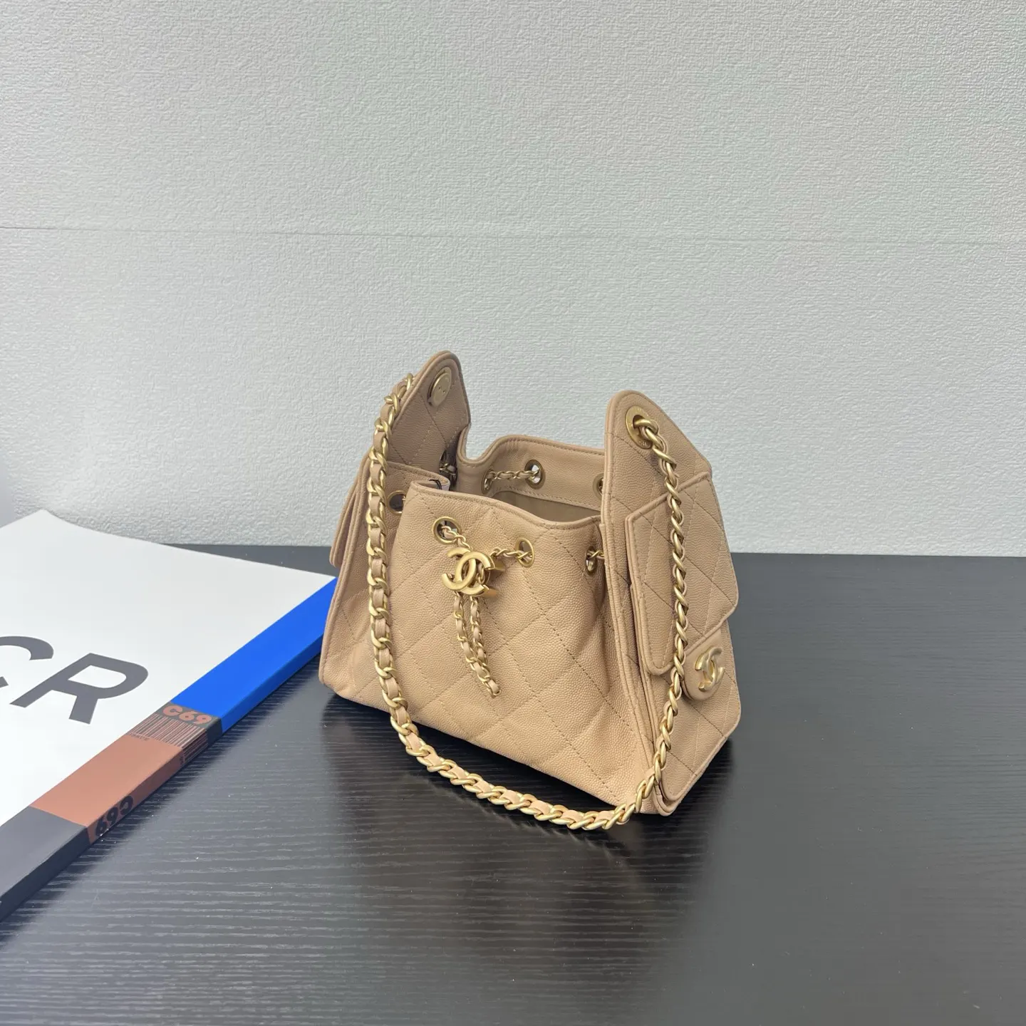 Chanel 22 棕色 皮革 单肩包