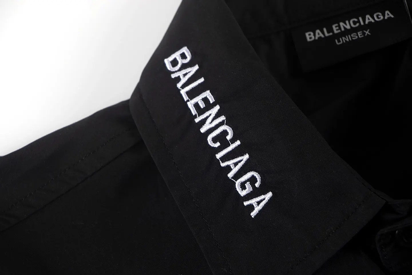 Balenciaga 黑色 純棉 Logo 襯衫 宽松休閒