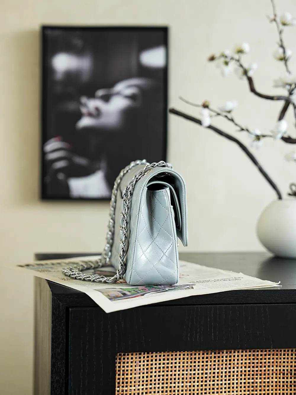Gray Chain Bag