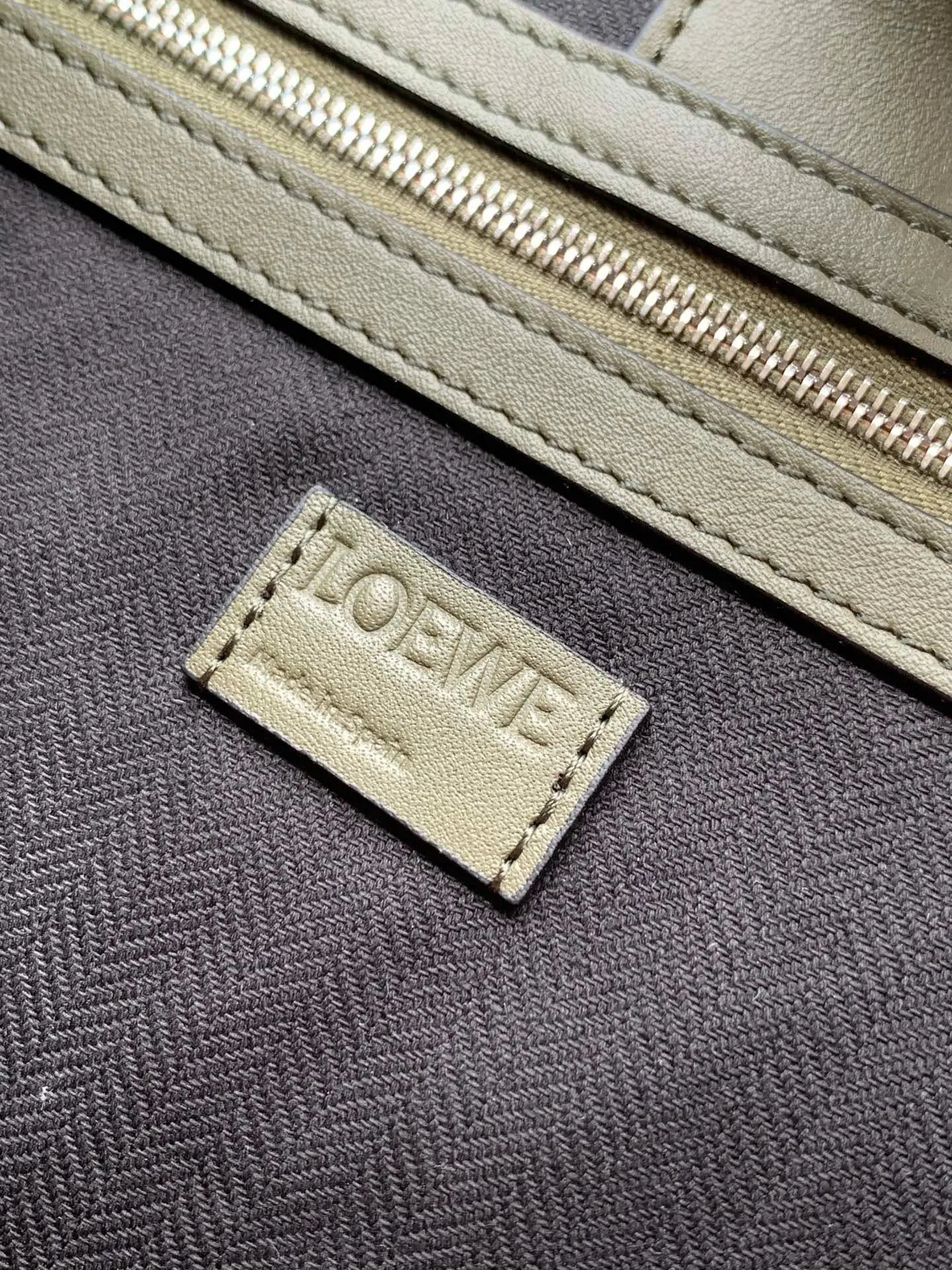 Green Tote Bag Classic Leather