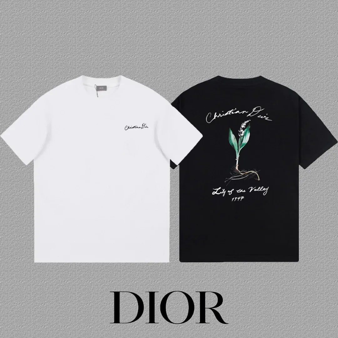 Dior 黑色小标短袖T恤 简约休閒
