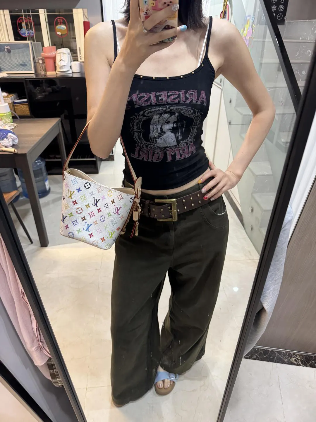 LV 白三彩allinbb真香 水桶包 休閒水桶款
