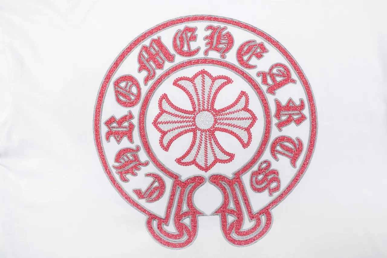 Chrome Hearts 刺繡 水洗 短袖T恤 日常百搭款(數字8) Chrome Hearts 刺繡 水洗 短袖T恤 日常百搭款(數字8)
