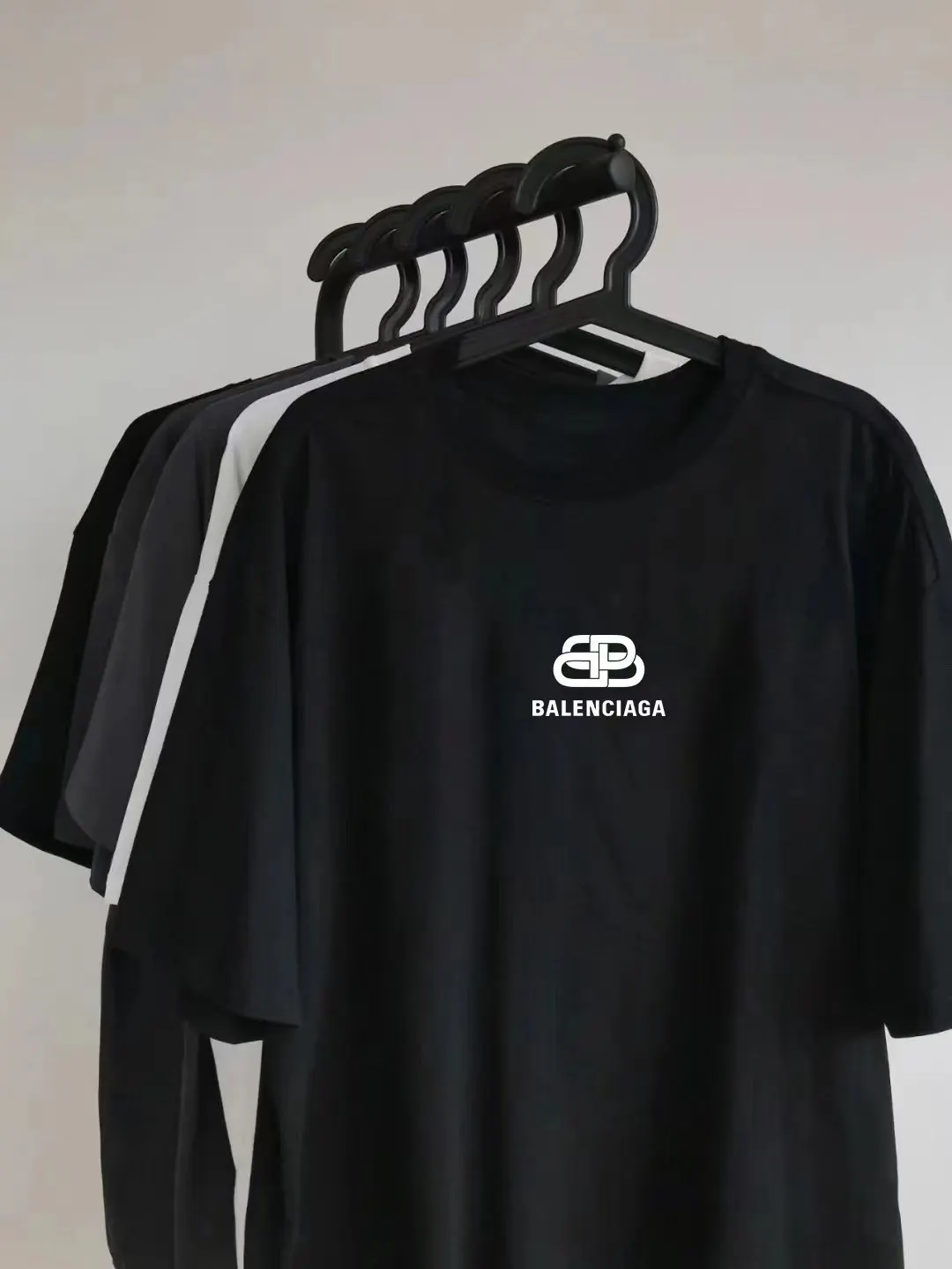 Balenciaga 黑色 純棉 Logo 短袖T恤 宽松休閒