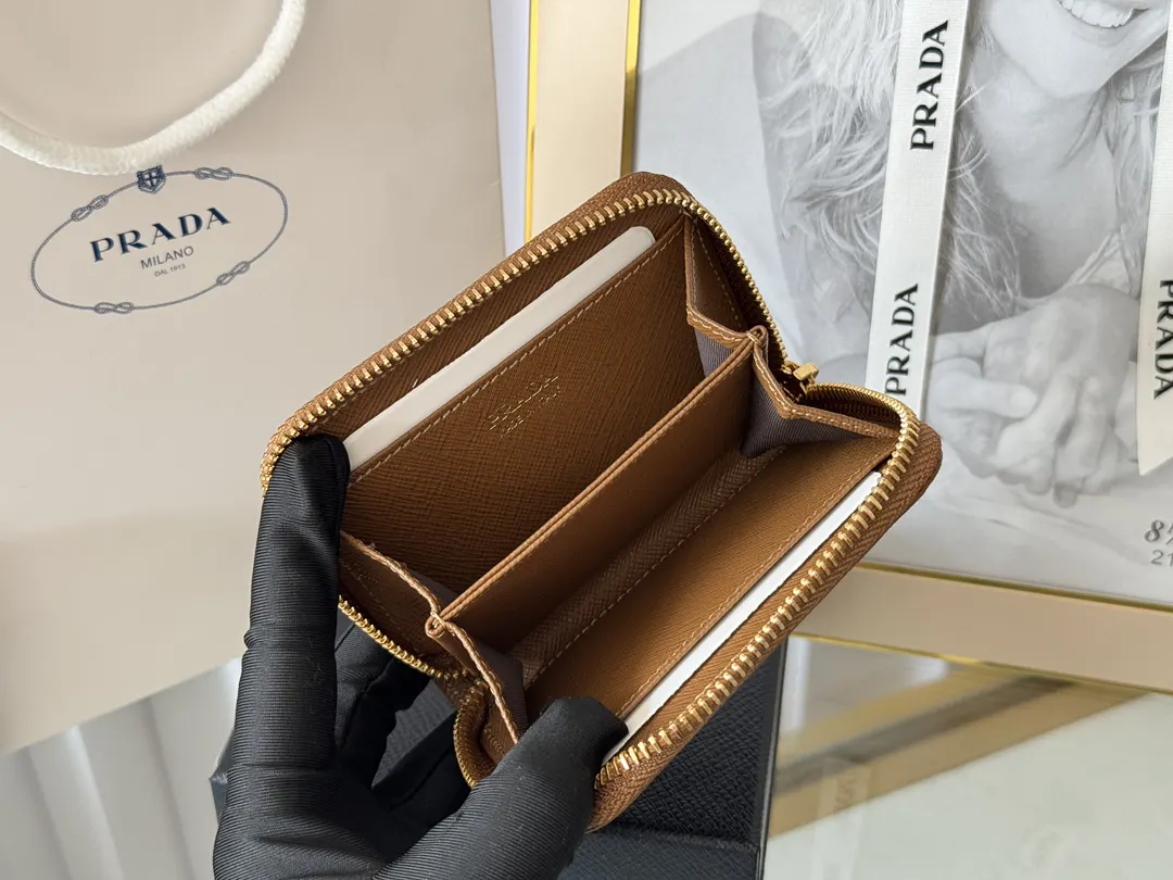 Prada Saffiano 1MM268 Leather Card Holder