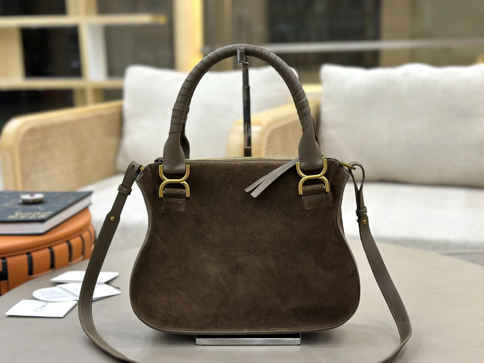小牛皮 Chloe Marcie马鞍包 斜背包 輕便斜挎款