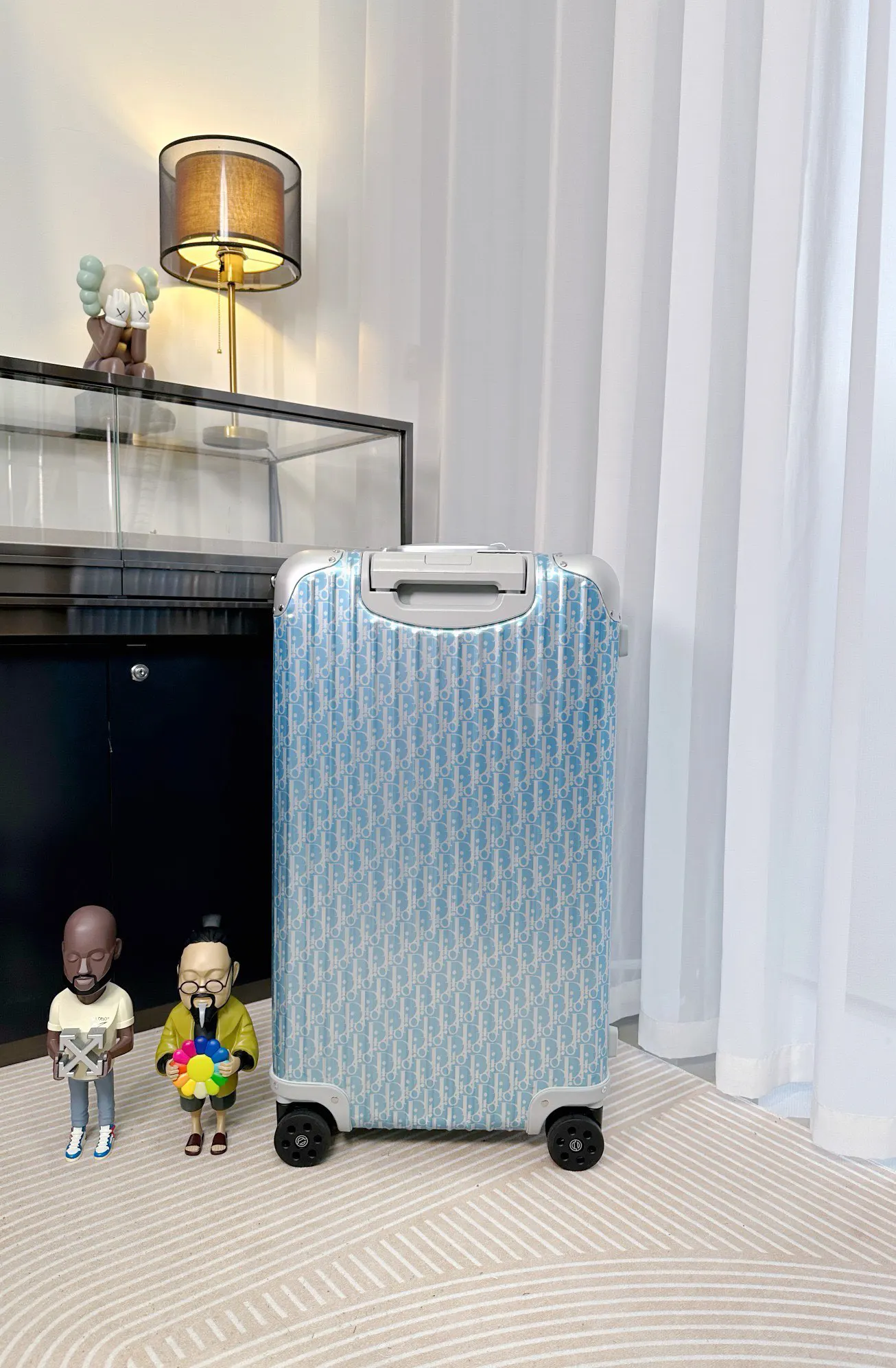 Dior 黑色 藍色 rimowa 聯名款trunk 一级 生产的 行李箱 旅行拉杆款 輕便出行款